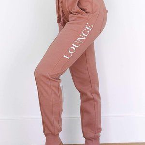 Lounge Underwear Rope Cord Joggers Smoked Pink